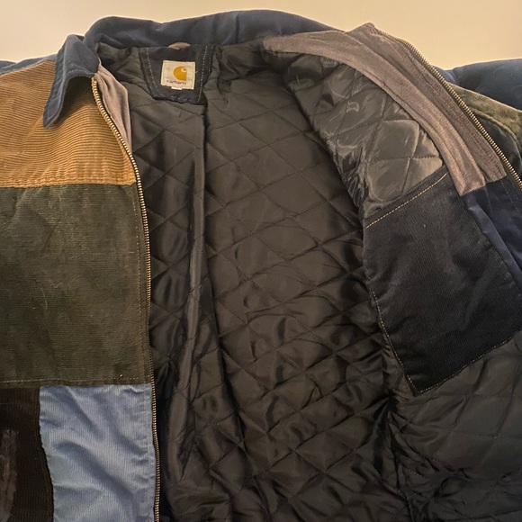 Carhartt Men's Patchwork Jacket in Brown, Blue, and Black - Picture 4 of 6